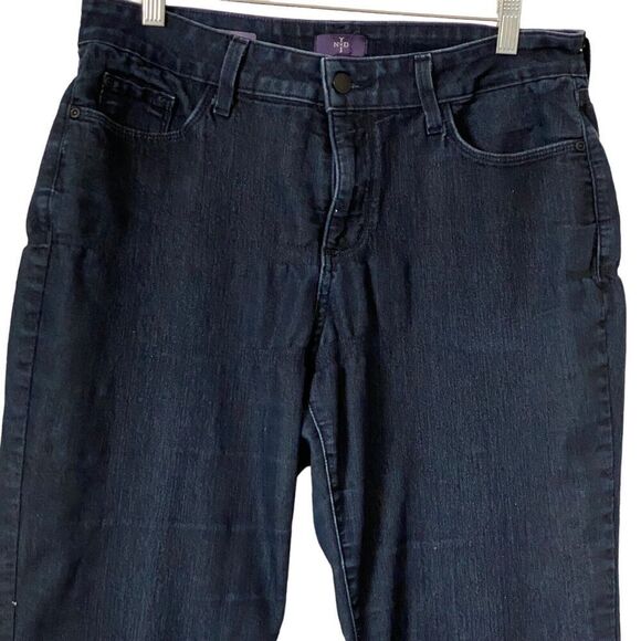 NYDJ Samantha Slim Jeans Womens Size 12 Blue Stretch High Rise Lift & Tuck - Picture 3 of 7